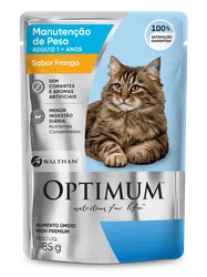 Sachê Optimum Manutenção de Peso para Gatos Adultos Sabor Frango 85g
