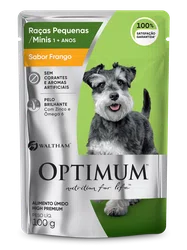 Sachê Optimum para Cães Adultos Raças Pequenas Sabor Frango 100g