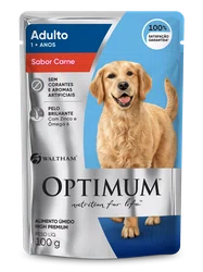 Sachê Optimum para Cães Adultos Sabor Carne 100g