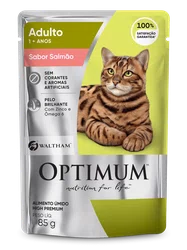 Sachê Optimum para Gatos Adultos Sabor Salmão 85g