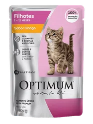 Sachê Optimum para Gatos Filhotes Sabor Frango 85g
