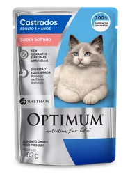 Sachê Optimum para Gatos Castrados Sabor Salmão 85g