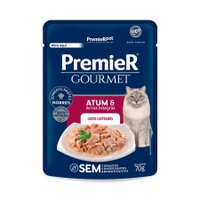 Sachê Premier Gourmet para Gatos Castrados Sabor Atum 70g
