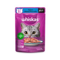 Sachê Whiskas Jelly para Gatos Adultos Sabor Peixes 85g