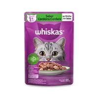 Sachê Whiskas para Gatos Adultos Sabor Cordeiro ao Molho 85g