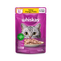 Sachê Whiskas para Gatos Adultos Sabor Frango ao Molho 85g