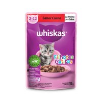 Sachê Whiskas para Gatos Filhotes Sabor Carne ao Molho 85g