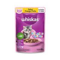 Sachê Whiskas para Gatos Filhotes Sabor Frango ao Molho 85g