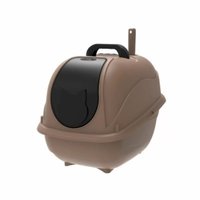 Sanitário Higiênico Plast Pet Cat Box Dourado e Preto para Gatos