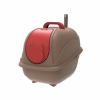 SANITARIO HIGIENICO CAT BOX GOLD VERMELHO PLAST PET