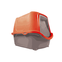 Sanitário Higiênico Plast Pet Cat New Vermelho para Gatos