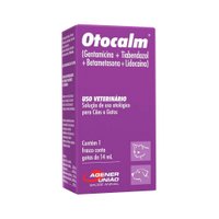 Solução Otológica Agener União Otocalm para Cães e Gatos 14ml