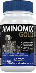 Suplemento Vitamínico Vetnil Aminomix Gold para Cães e Gatos 120 Comprimidos 120g