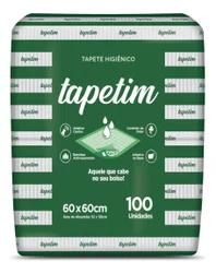 TAPETE HIGIENICO TAPETIM 100UN 60X60CM
