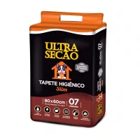 Tapete Higiênico Great Pets Ultra Secão Preto 7un 80X60cm