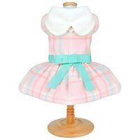 VESTIDO SOFT XADREZ ROSA GG BONITO PRA CACHORRO