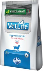 Ração Vet Life Natural Hypoallergenic para Cães Adultos sabor Porco e Batata 10,1Kg