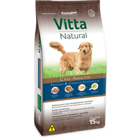 Ração Vitta Natural para Cães Adultos Sabor Frango e Cereais 15Kg