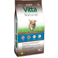 Ração Vitta Natural para Cães Filhote Sabor Frango e Cereais 15Kg
