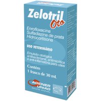 Emulsão Otológica Agener União Zelotril Oto para Cães 30ml