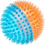 BRINQUEDO BOLA TPR M ESPINHO DUAL AZUL E LARANJA JAMBO PET