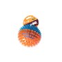 BRINQUEDO BOLA TPR M ESPINHO DUAL AZUL E LARANJA JAMBO PET