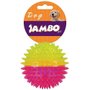BRINQUEDO BOLA TPR M ESPINHO DUAL ROSA E AMARELO JAMBO PET