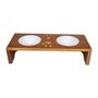 COMEDOURO PET DUPLO MADEIRA MACICA BEETHOVEN