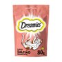 Petiscos Dreamies Biscoito para Gatos Adultos sabor Salmão 80g