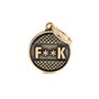 Placa Personalizável de Identificação Círculo "F**K" M Bronze