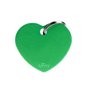 Placa Personalizável de Identificação Coração Básico G Verde
