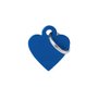 Placa Personalizável de Identificação Coração Básico P Azul