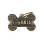Placa Personalizável de Identificação Osso "Lady Boss" M Bronze