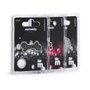 Placa Personalizável de Identificação Patinha Glitter Rosa