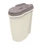 Porta Ração Plast Pet Dispenser Home Cinza para Cães e Gatos 25L