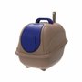 Sanitário Higiênico Plast Pet Cat Box Dourado e Azul para Gatos