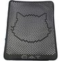TAPETE COLETOR DE AREIA PARA GATOS 68X56CM PRETO